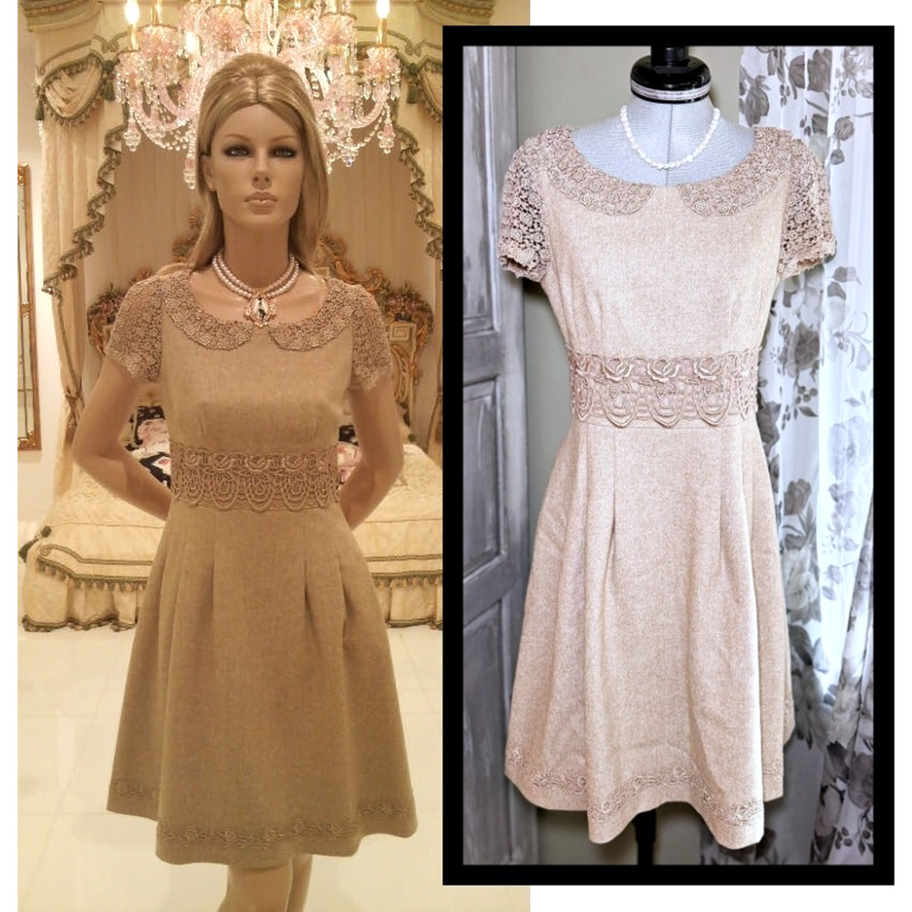 Jesus Diamante Miss Diamante OP Dress Beige Lace J Fashion Gyaru Lolita Japan